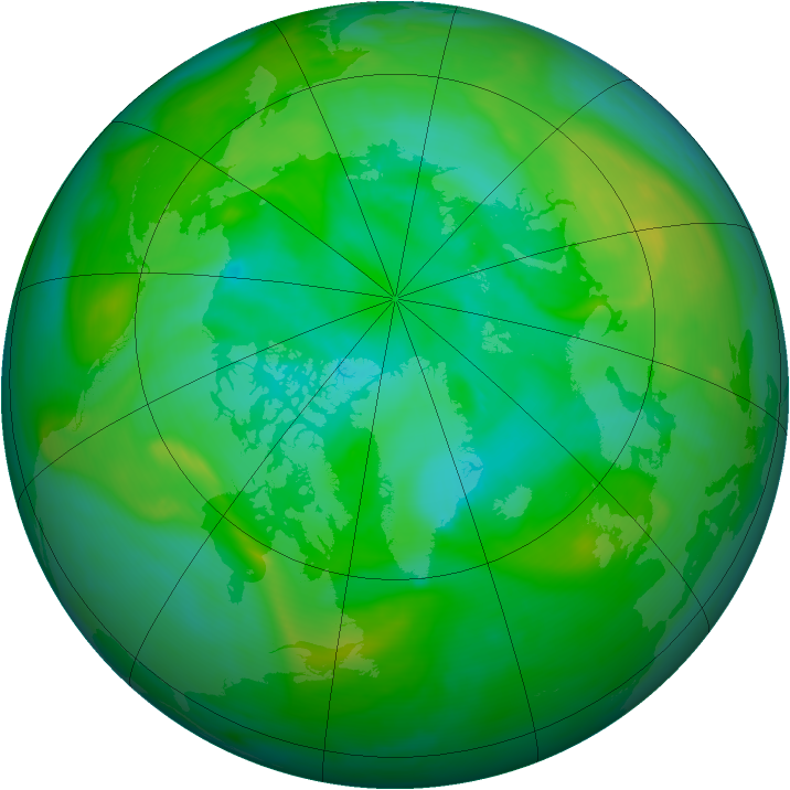 Arctic ozone map for 31 July 2006